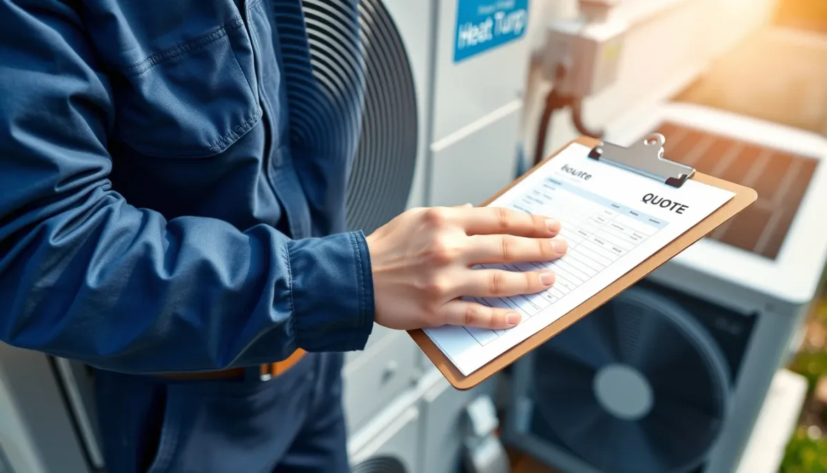 Devis et documents techniques pour l'installation d'une pompe à chaleur
