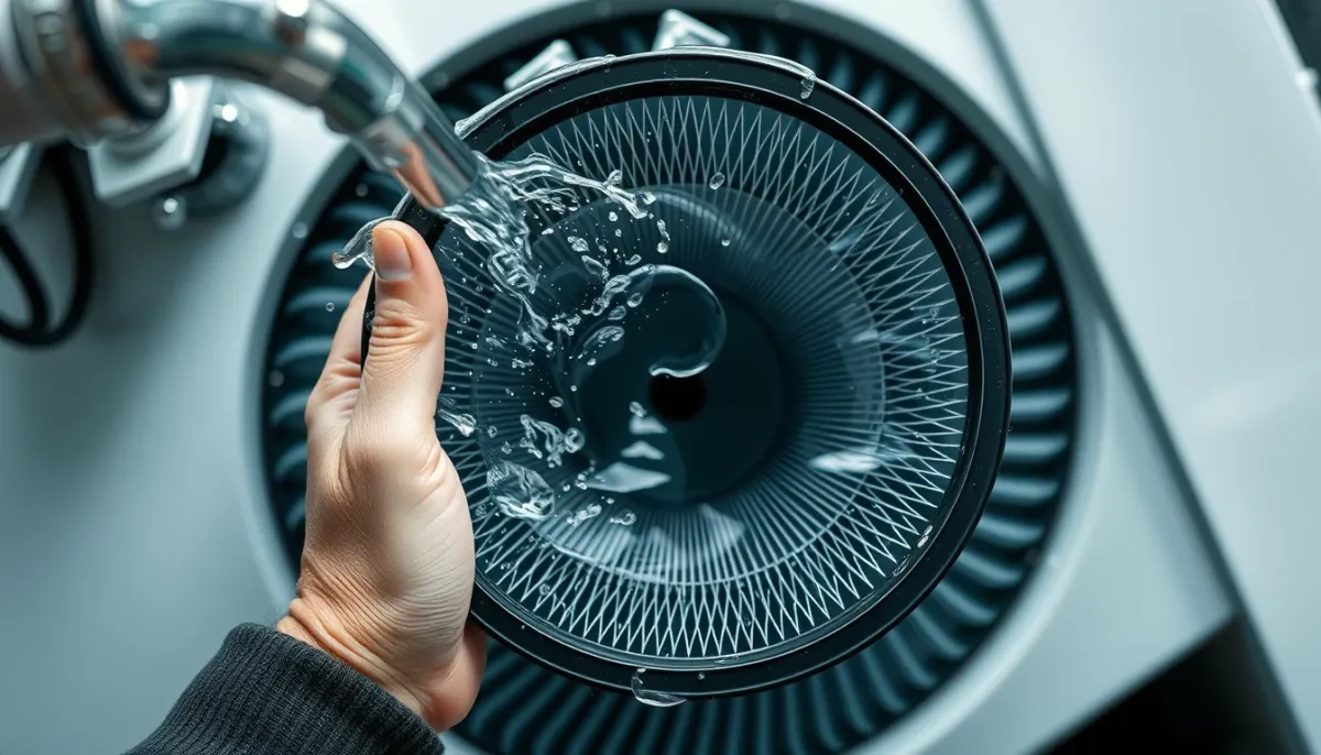 Nettoyage du filtre tamis d'une pompe à chaleur air/eau