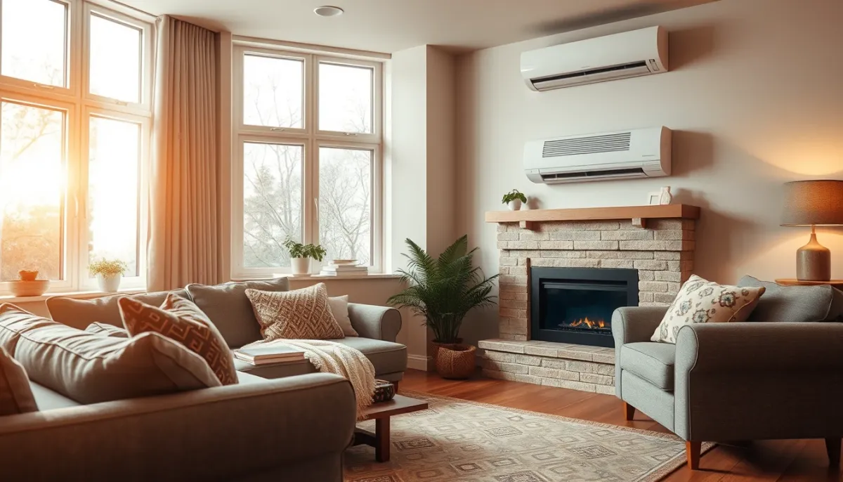 Intérieur confortable chauffé par une pompe à chaleur air/eau