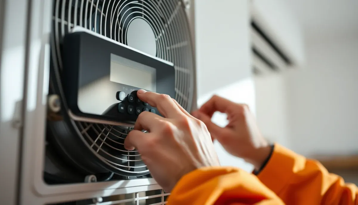 Réglage du panneau de contrôle d'une pompe à chaleur air/eau