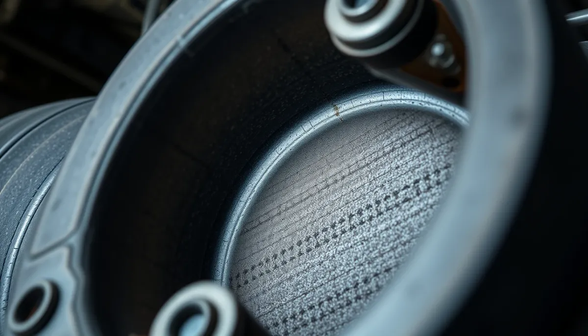 Gros plan sur le corps de chauffe en fonte eutectique d'une chaudière Frisquet Hydromotrix